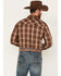 Image #4 - Wrangler Men's Plaid Print Long Sleeve Snap Western Shirt, Brown, hi-res