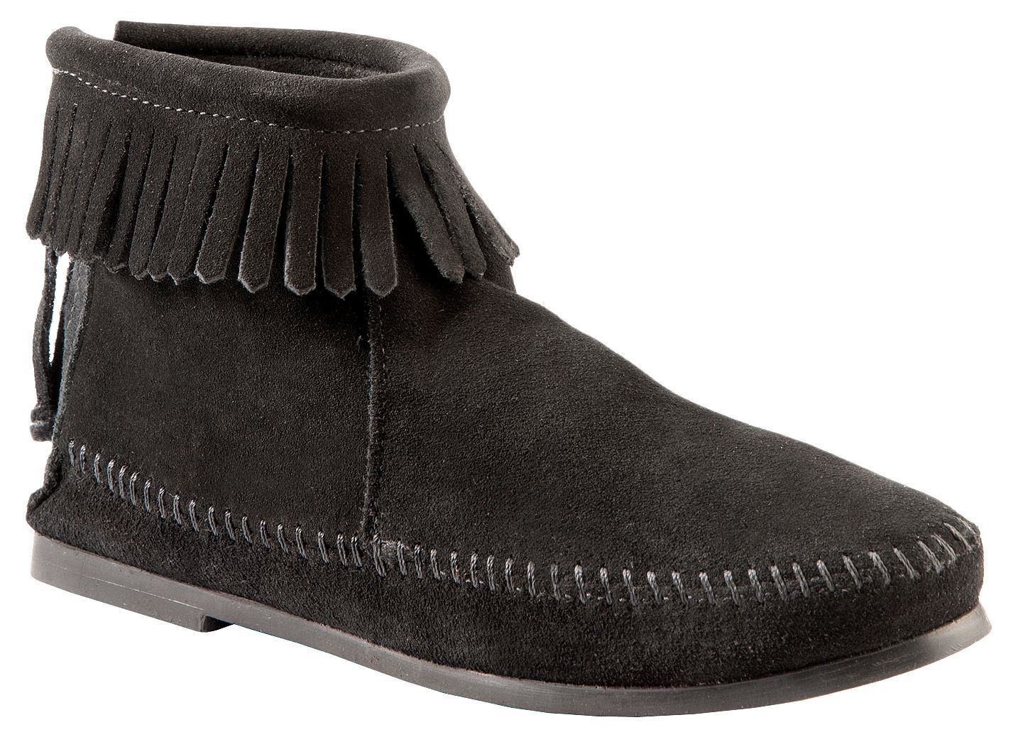 black moccasin booties
