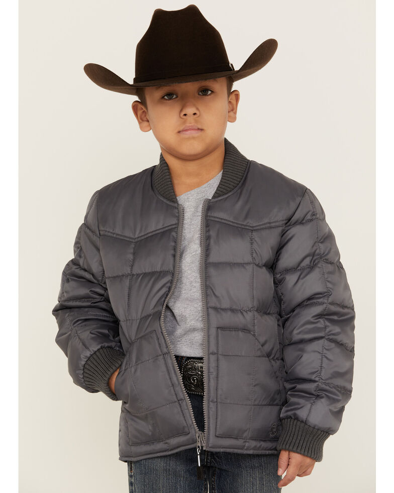 Roper Boys' Grey Rangewear Poly Filled Down Jacket , Grey, hi-res