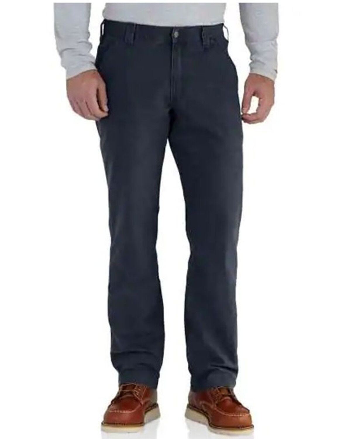 Image #1 - Carhartt Men's Rugged Flex® Rigby Dungaree Work Pants - Big, Navy, hi-res