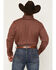 Image #4 - Cody James Men's NFR Geo Print Long Sleeve Button-Down Stretch Western Shirt, Burgundy, hi-res