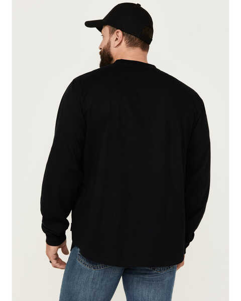 Image #4 - Hawx Men's FR Long Sleeve Graphic Knit T-Shirt , Black, hi-res