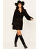 Image #1 - Shyanne Women's Long Sleeve Ruffle Mini Dress, Black, hi-res