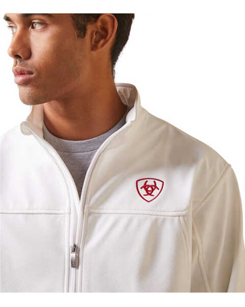 Image #2 - Ariat Men's Team Mexico Softshell Jacket, White, hi-res