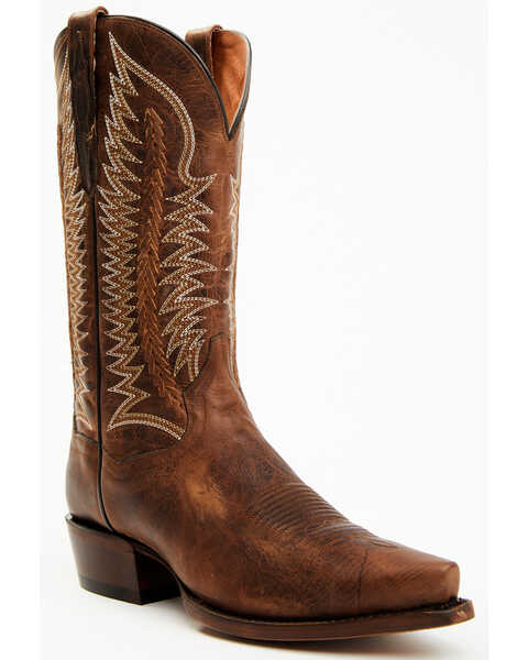 Image #1 - Dan Post Men's 13" Yuma Western Boots - Snip Toe, Chocolate, hi-res