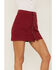 Image #2 - Shyanne Women's Button Front Denim Mini Skirt, Red, hi-res