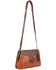 Scully Women's Leather Tooled Overlay Handbag, Tan, hi-res