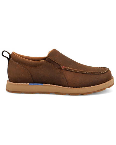 Image #2 - Twisted X Men's Cellstretch Wedge Sole Slip-On Casual Shoes - Moc Toe , Brown, hi-res