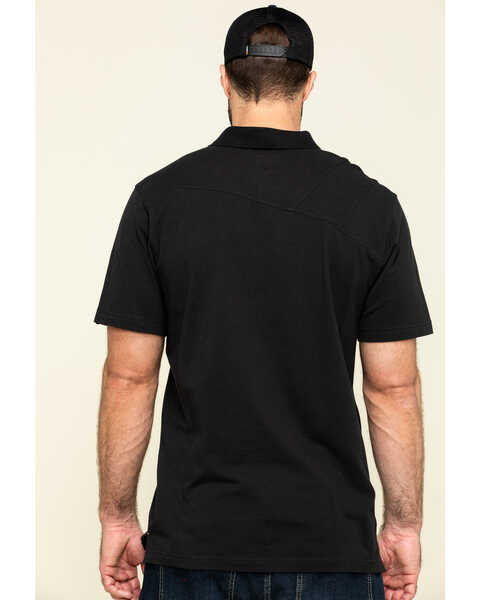 Image #2 - Hawx Men's Miller Pique Short Sleeve Work Polo Shirt , Black, hi-res