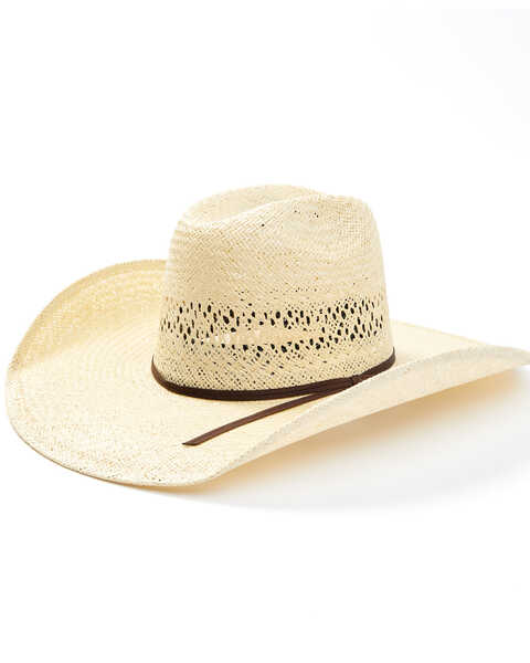 Rodeo King Quenten 25X Straw Cowboy Hat , Brown, hi-res