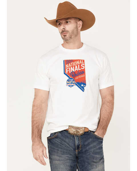 Image #1 - Authentics Men's NFR Short Sleeve Graphic T-Shirt, White, hi-res