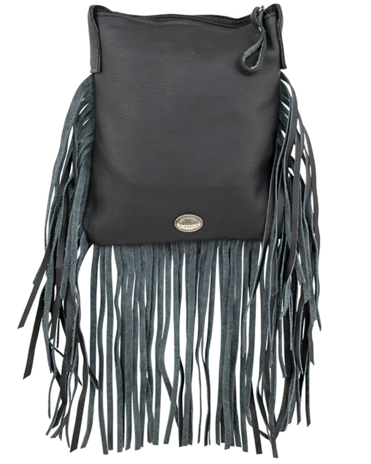 Image #2 - American West Women's Hair-On Fringe Handbag, Black, hi-res