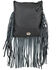 Image #2 - American West Women's Hair-On Fringe Handbag, Black, hi-res