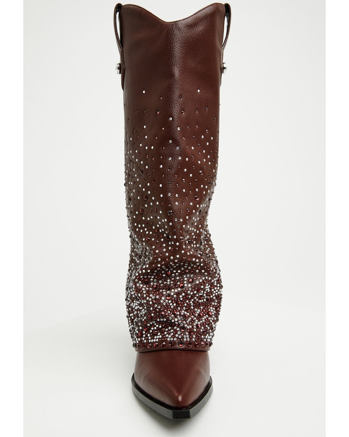 Image #4 - Azalea Wang Women's Beth Rhinestone Tall Fashion Boots - Snip Toe, Brown, hi-res