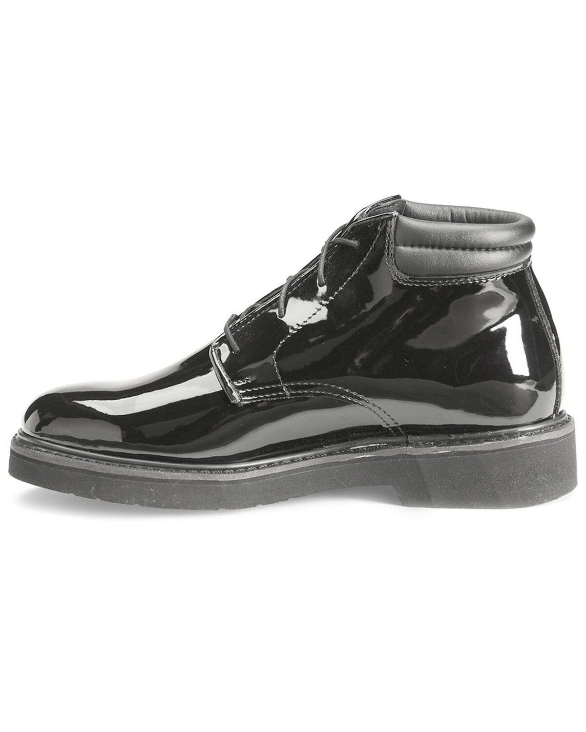 Image #3 - Rocky Dress Leather High Gloss Chukka Duty Shoes, Black, hi-res