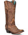 Corral Women's Shedron Inlay Western Boots - Snip Toe, Brown, hi-res