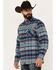 Image #2 - Dakota Grizzly Men's Brock Plaid Print Long Sleeve Button-Down Flannel Shirt, Blue, hi-res
