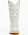 Image #4 - Corral Girls' Floral Embroidered Blacklight Western Boots - Square Toe, Light Pink, hi-res