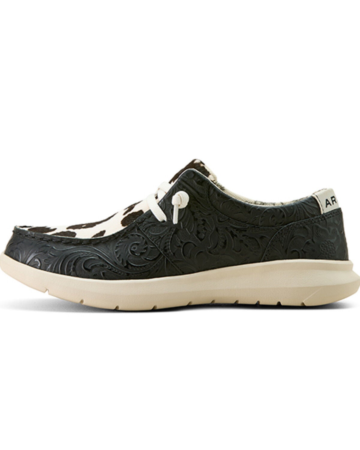 Image #4 - Ariat Women's Hair-On Tooled Hilo Casual Shoes - Moc Toe, Black, hi-res