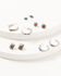 Image #1 - Shyanne Women's American Heritage Concho Hoop Earring Set - 5 Piece, Silver, hi-res