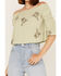 Image #3 - Shyanne Women's Floral Embroidered Off Shoulder Crop Top, Seafoam, hi-res