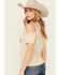 Image #2 - Shyanne Women's Cold Shoulder Steerhead Graphic Tee, Taupe, hi-res