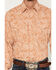Image #3 - Ely Walker Men's Paisley Print Long Sleeve Pearl Snap Western Shirt, Gold, hi-res