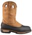 Georgia Boot Men's Mud Dog Waterproof Pull On Work Boots - Steel Toe, Brown, hi-res