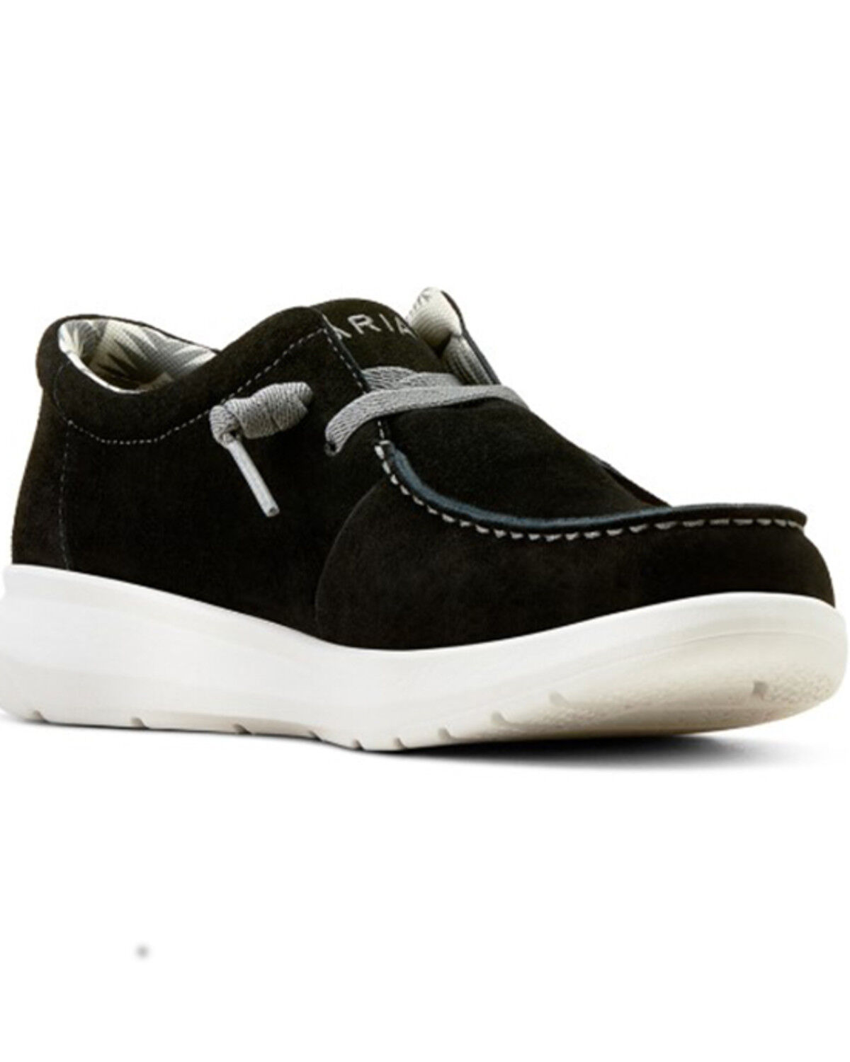 Image #1 - Ariat Men's Hilo Stretch Lace Casual Shoes - Moc Toe, Black, hi-res