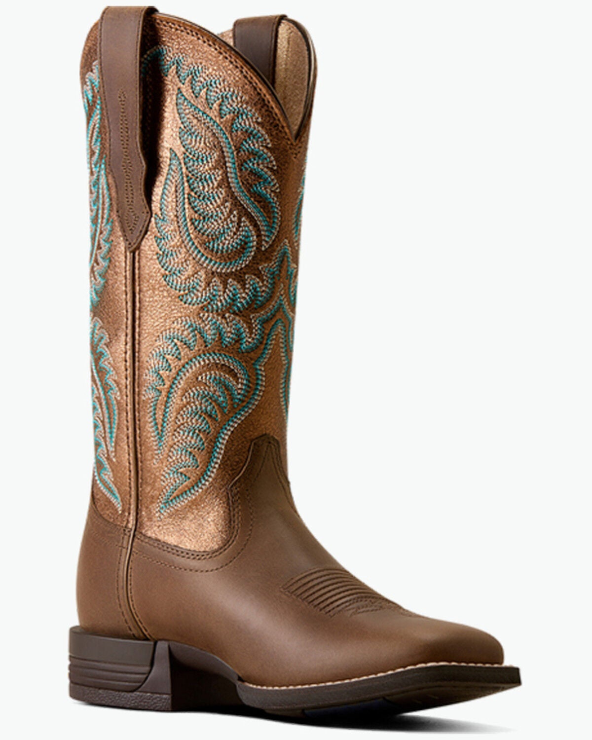 Ariat Women's Cattle Caite Performance Western Boots - Broad Square Toe, Brown, hi-res