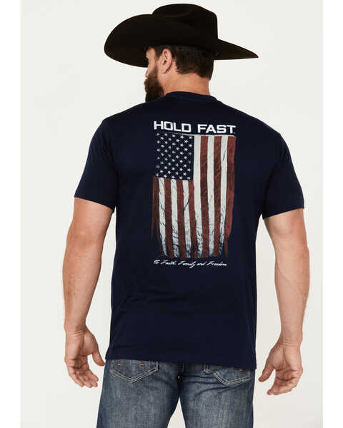 Image #3 - Kerusso Men's Hold Fast Antique Flag Short Sleeve Graphic T-Shirt, Black, hi-res