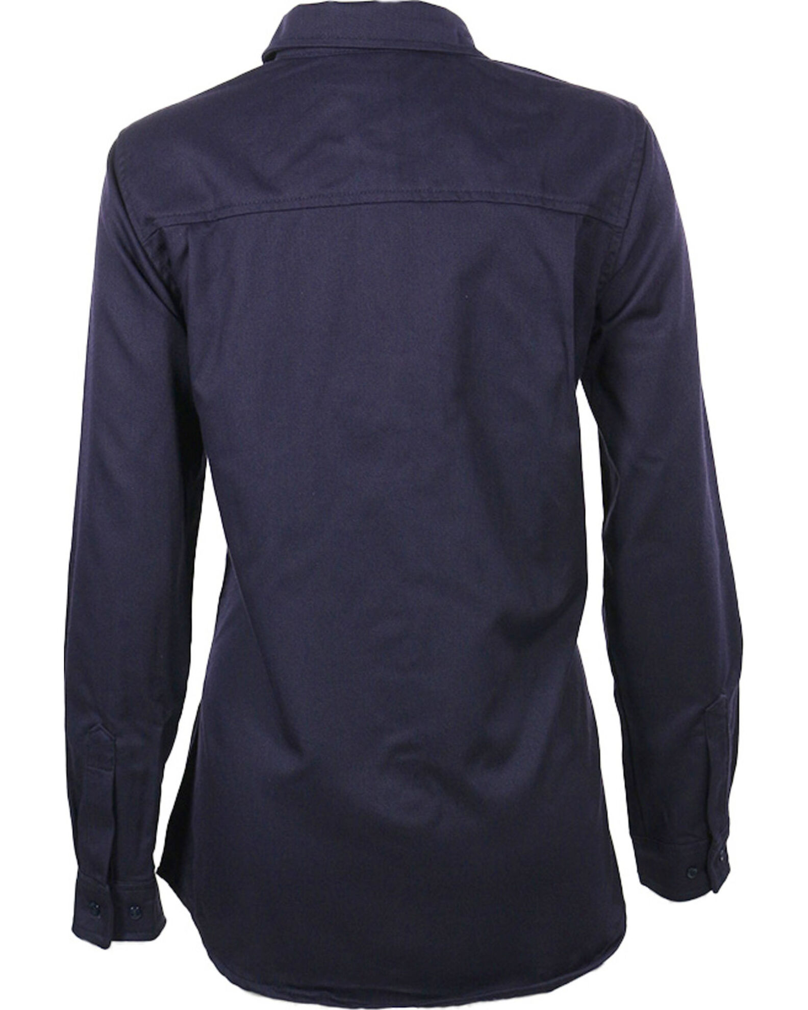 Image #2 - Lapco Women's FR UltraSoft Uniform Shirt, Navy, hi-res