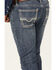 Image #4 - Rock & Roll Denim Men's Rifle Medium Wash Leather Pocket Stretch Straight Skinny Jeans , Medium Wash, hi-res