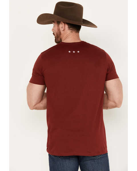 Image #4 - RANK 45® Men's Bucking Star Short Sleeve Graphic T-Shirt, Cherry, hi-res
