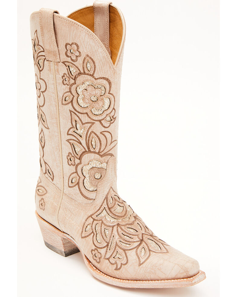 Shyanne Women's Belle White Western Boots - Snip Toe, White, hi-res