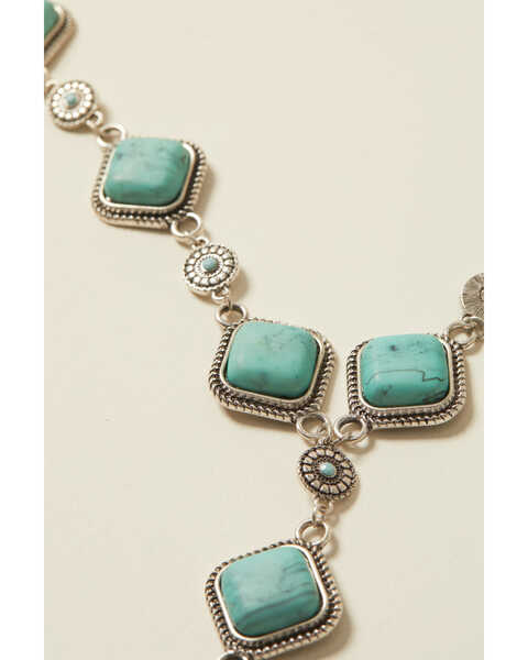 Image #1 - Shyanne Women's Bella Grace Turquoise Stone Jewelry Set, Silver, hi-res