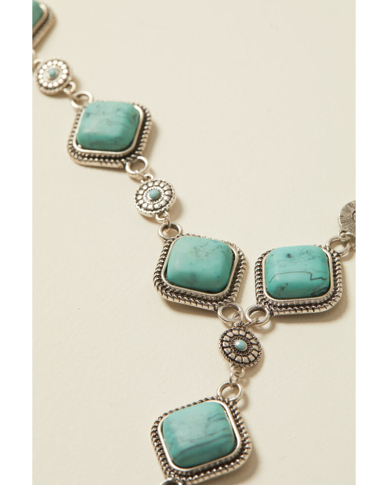 Shyanne Women's Bella Grace Turquoise Stone Jewelry Set, Silver, hi-res