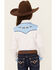 Image #4 - Ely Walker Girls' Embroidered Yoke Solid Long Sleeve Pearl Snap Western Shirt , White, hi-res