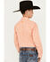 Ariat Boys' Matias Plaid Print Classic Fit Long Sleeve Button Down Western Shirt, Orange, hi-res