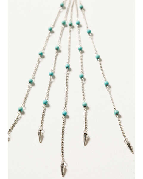 Image #3 - Shyanne Women's Desert Charm Turquoise Leather Charm Necklace, Silver, hi-res