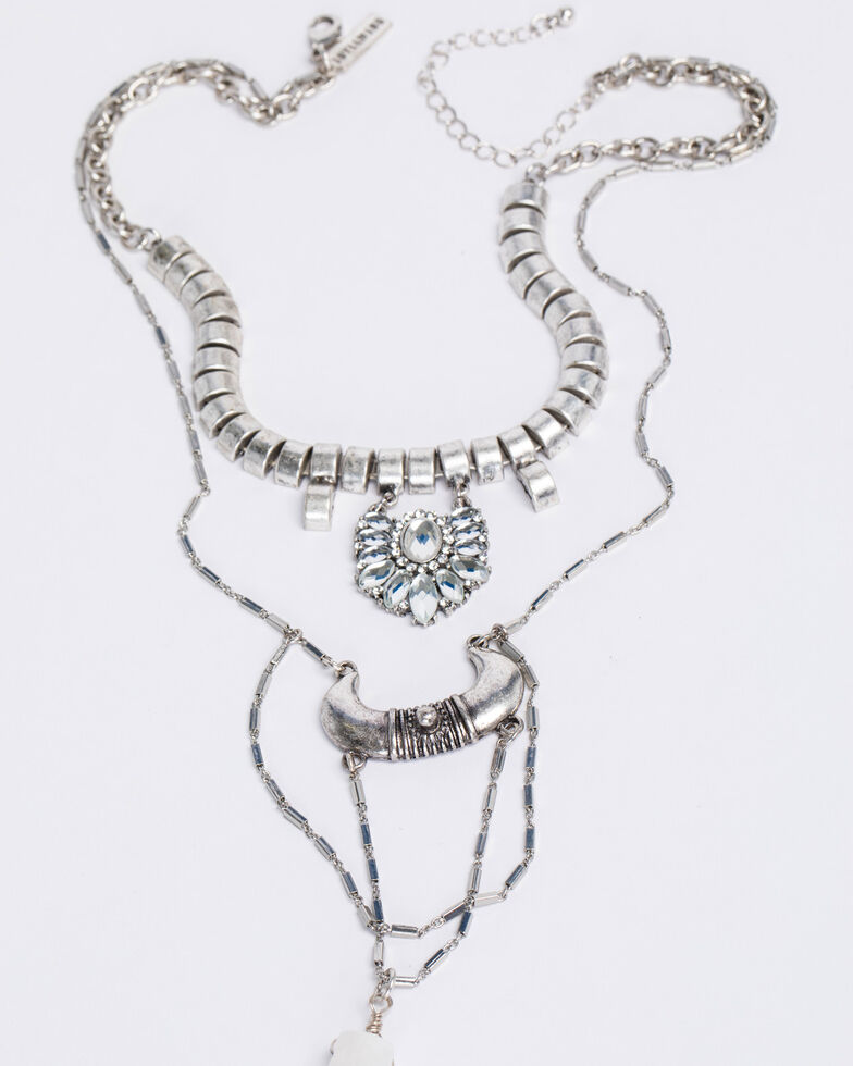 Idyllwind Women's Rhinestone Nights Necklace, Silver, hi-res