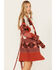 Image #1 - Shyanne Women's Long Southwestern Print Belted Sweater, Mauve, hi-res