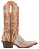 Image #2 - Dan Post Women's Exotic Snake Western Boots - Snip Toe, Brown, hi-res