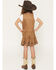 Image #4 - Shyanne Girls' Embroidered Faux Suede Fringe Vest, Coffee, hi-res