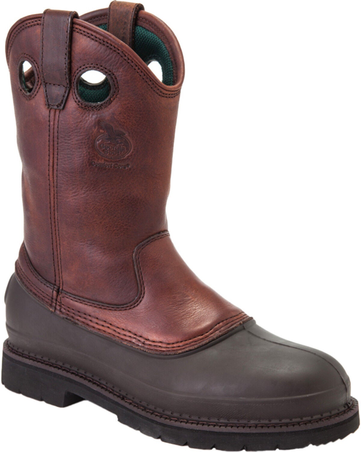 Georgia Boot Men's Mud Dog Work Boots - Steel Toe, Brown, hi-res