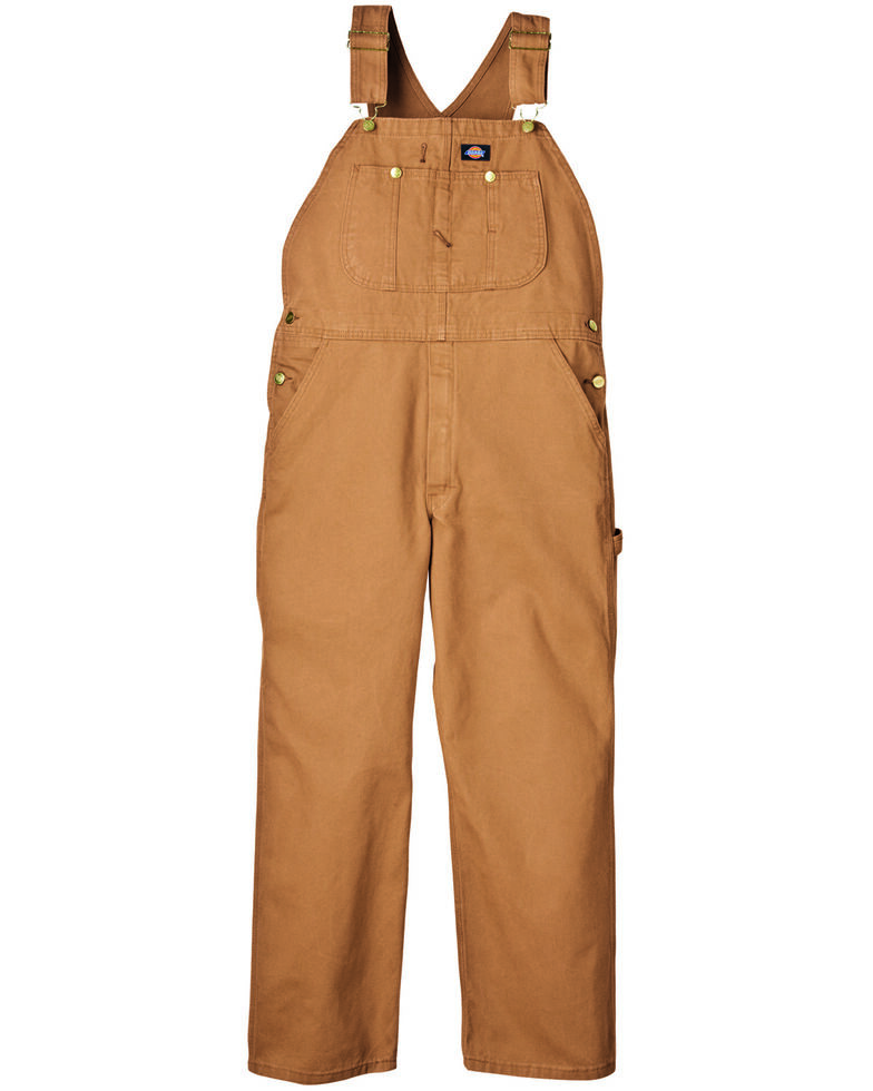 Dickies Duck Bib Overalls - Big & Tall, Brown Duck, hi-res