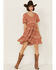 Image #1 - Bila Women's Toluca Short Sleeve Mini Dress, Caramel, hi-res