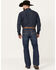 Image #3 - Cinch Men's Carter 2.0 Medium Stonewash Relaxed Bootcut Rigid Denim Jeans, Indigo, hi-res