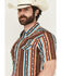 Image #2 - RANK 45® Men's Sierra Peak Striped Short Sleeve Snap Performance Western Shirt, Multi, hi-res