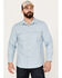 Pendleton Men's Beach Shack Solid Long Sleeve Button-Down Western Shirt, Blue, hi-res